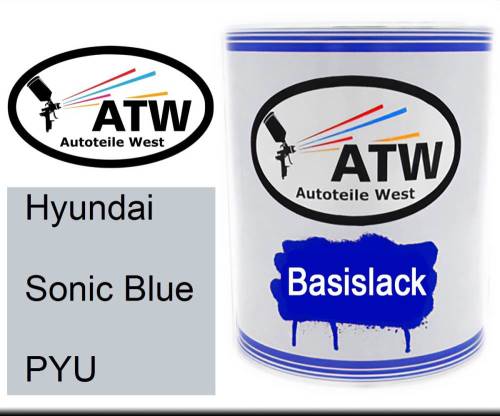 Hyundai, Sonic Blue, PYU: 1L Lackdose, von ATW Autoteile West.